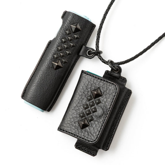 BLACK STUDS LEATHER IQOS & HEAT STICK CASE <EXCLUSIVE>